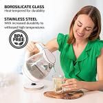 OVENTE 1.5L Glass Electric Kettle for Coffee/Tea