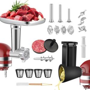 Meat Grinder and Cheese Grater Attachments for KitchenAid