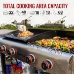 Royal Gourmet 4-Burner Portable Propane Grill & Griddle