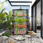 4-Layer Hanging Herb Drying Rack with Zippers