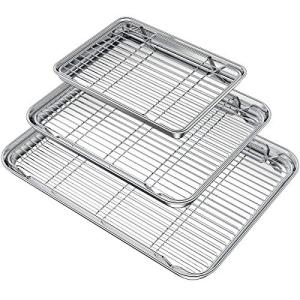 Wildone Stainless Steel Baking Sheet and Rack Set