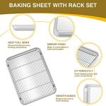 Wildone Stainless Steel Baking Sheet and Rack Set