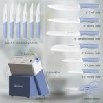 Astercook 15-Piece Ceramic-Coated Knife Set
