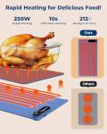 Food Warming Mat - Fits Two Dishes, 7 Temp Settings