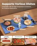 Food Warming Mat - Fits Two Dishes, 7 Temp Settings