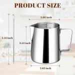 Amrules 12oz Stainless Steel Milk Frothing Pitcher