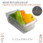 2-Pack Medium Storage Bins for Fridge and Pantry