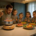 Artestia 1500W Electric Fondue Set with Forks