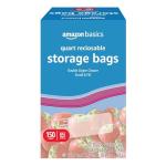 Amazon Basics Quart Food Storage Bags, 150 Count