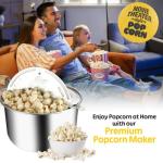 Hand Crank Stovetop Popcorn Maker - 6 Quart