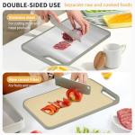 LIHOOOOM Double-Sided Stainless Steel Cutting Board