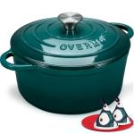 Overmont 5.5QT Enamel Cast Iron Dutch Oven
