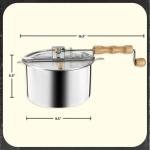 Hand Crank Stovetop Popcorn Maker - 6 Quart