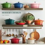 Overmont 5.5QT Enamel Cast Iron Dutch Oven