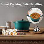 Overmont 5.5QT Enamel Cast Iron Dutch Oven