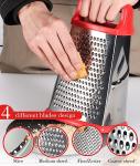 Ourokhome Stainless Steel Cheese Grater with Handle