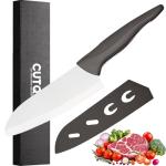 5.5-Inch Ceramic Santoku Knife with Protective Cover
