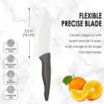 5.5-Inch Ceramic Santoku Knife with Protective Cover