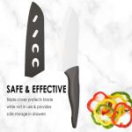 5.5-Inch Ceramic Santoku Knife with Protective Cover