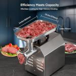 Heavy-Duty Commercial Meat Grinder with Sausage Kit