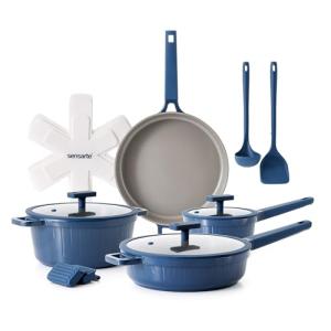 SENSARTE 14-Piece Nonstick Ceramic Cookware Set