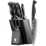 Brodark 9-Piece Damascus Chef Knife Set