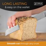 Ultra-Sharp Serrated Bread Knife with Blue Handle