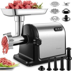 AAOBOSI Electric Meat Grinder 3000W Stainless Steel