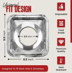 Gas Stove Burner Liners - 50 Pack Disposable Foil