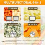 TERUISI 4-in-1 Electric Vegetable Chopper and Slicer