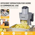 TERUISI 4-in-1 Electric Vegetable Chopper and Slicer