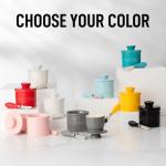 Zulay Light Blue Porcelain Butter Crock with Knife