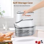 Cordless Electric Hand Mixer with 12 Speeds and Attachments