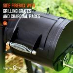 Sophia & William Charcoal Grill with Smoker