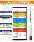 Kosoeur Triple Scale Alcohol Hydrometer for Brewing