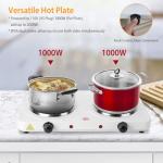 KOCASO 2000W Portable Double Burner Electric Stove