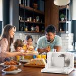 CUSIMAX Foldable Electric Meat Slicer with Safety Switch