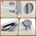 CUSIMAX Foldable Electric Meat Slicer with Safety Switch