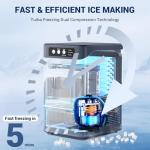 44lbs/Day Nugget Ice Maker for Home & Office