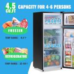 4.5 Cubic Feet Double Door Top Freezer Fridge