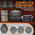 4-in-1 Mini Waffle Maker with Removable Plates