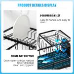 Large 2-Tier Dish Drying Rack with Utensil Holder