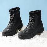 Men's Waterproof Insulated Winter Snow Boots - Black
