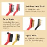 6-Piece Wire Brush Set for Rust and Paint