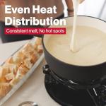 Swissmar Lugano Cast Iron Cheese Fondue Set