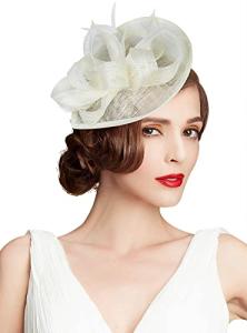 Elegant Tea Party Fascinator Headband with Flowers