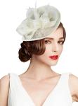 Elegant Tea Party Fascinator Headband with Flowers