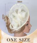 Elegant Tea Party Fascinator Headband with Flowers