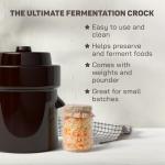 1/2 Gallon Ceramic Fermentation Crock with Accessories