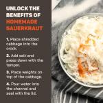 1/2 Gallon Ceramic Fermentation Crock with Accessories